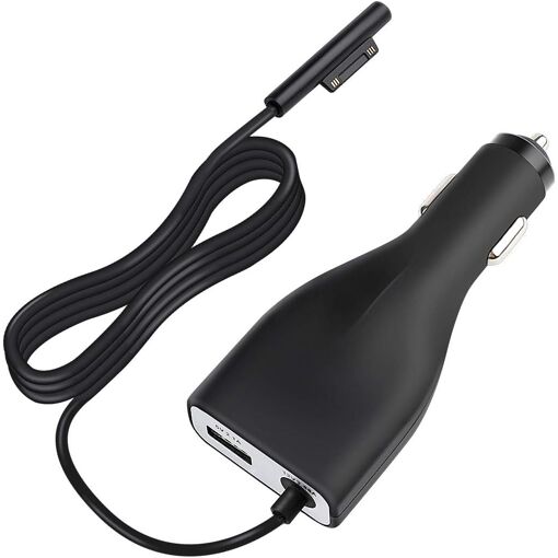 Chargeur Allume-cigare Pour Microsoft Surface RT - 12V, 2 Ports, Câble 130cm, Neuf, Marque Vhbw