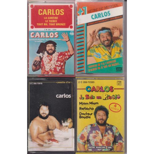 Carlos Lot De 4 K7 Cassettes Audio Tape .B