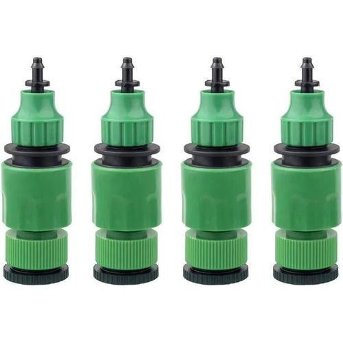 BeGrit Tuyau d'Arrosage en Plastique 47 et 811, Jardin Tuyau Adaptateur Robinet Raccord pour systeme d'arrosage, 4 Pieces