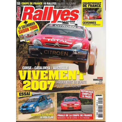 Rallyes Magazine 155 De 2005 Corse,Antibes,Cevennes