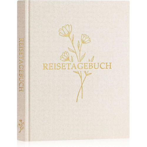Carnet De Voyage Pour Femmes Et Hommes-En Lin-À Remplir-Avec Invitations-Carnet De Voyage-Pour Vacances,Anniversaire,Voyage-Cadeau (Beige,110 Pages)