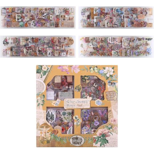 Lot De 700 Autocollants -Design Vintage-Motif Végétal-Pour Bullet Journal,Agenda,Agenda,Calendrier