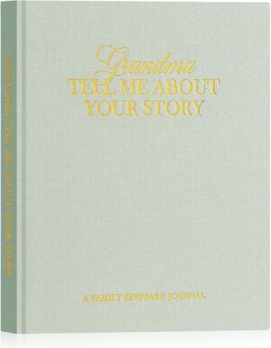 Mamie Raconte Moi Ton Histoire,Grand-Mère Livre D'histoire De La Vie Avec 260+ Questions,Grandma Life Story Journal Intime Mémé Souvenirs,Fête Des Mères Anniversaire Cadeau,Vert,Anglais
