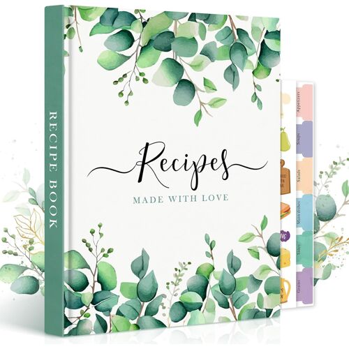 Journal De Recettes Et Blanc,B5 Livre Cahier De Recettes Cuisine À Remplir,Carnet De Recette Pour Enregistrer Vos Propres Recettes,Livre De Recette Vierge,Recipe Book Cookbook