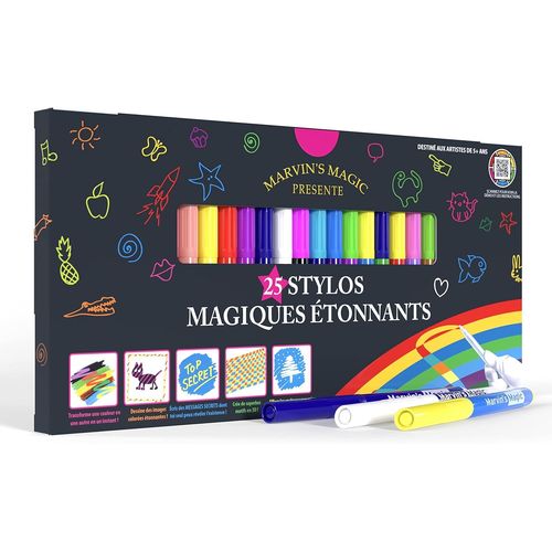 JEXNOVASHOP-25 Stylos magiques étonnants - Idéal comme cadeau - Sets de magie pour enfants + Stylos de bricolage