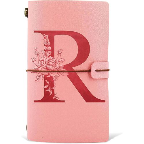 Carnet De Notes En Cuir,Journal Intime,Carnet De Voyage A5,Idee Cadeaux de Noël Graduation Paques Anniversaire pour Femme,Filles,Soeur,Meilleure Amie,Maitresse Maternelle,Maman,Rose (R)