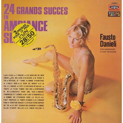 Fausto Danieli, Son Saxophone Et Son Orchestre – 24 Grands Succès En Ambiance Slow – 2 X Vinyl