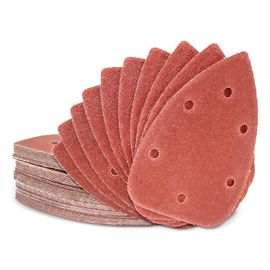 Ponceuse delta Papier abrasif Ponceuse triangulaire, 60 feuilles de papier abrasif pour ponceuse triangulaire, papier abrasif auto-agrippant, grain 60, pour 6 trous ponceuse triangulaire