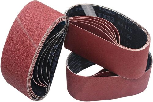 Senmai Tools 15 Pièces bandes abrasives 65 x 410 mm, (grain 40 80 120 150 240) Bandes abrasives professionnelles pour le bois, la peinture