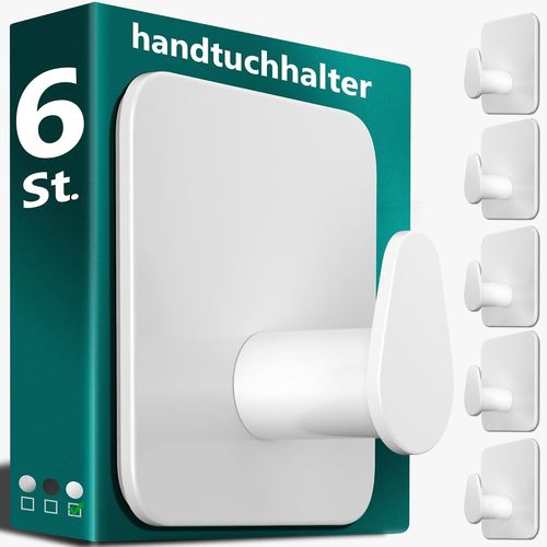 Tianyi-Lot De 6 Porte-Serviettes De Salle De Bain Sans Perçage - Crochets Adhésifs Ovales En Acier Inoxydable - Crochets Imperméables Pour Salle De Bain, Wc, Cuisine - Crochets Autocollants De Qualit