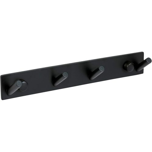 Porte-Serviettes en Acier Inoxydable en Noir-Porte-Crochet Salle de Bain (Acier Inoxydable (Noir),4 Crochets)