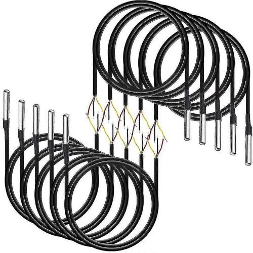 10pcs Étanche Ds18b20 Capteur De Température,Température Numérique Câble Thermique Température (-55- +