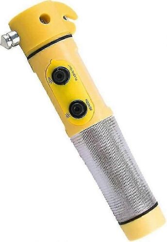 Marteau de voiture multifonction brise-vitre d'urgence de voiture et coupe-ceinture de sécurité outil d'évacuation de voiture avec lampe de poche et lumière Beacow