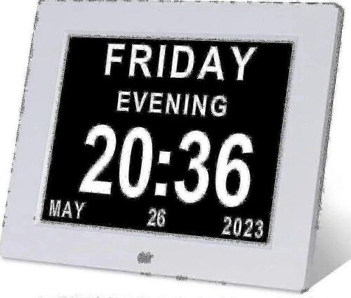 2024 Démence Horloge Alzheimer Horloge Grande Horloge De Calendrier Numérique Pour Les Seniors,Horloge Avec Jour Et Date F -gt (7 Pouces) g20242062477