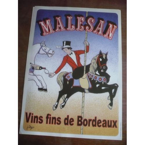 Poster /Affiche : Malezan - Vin Fins De Bordeaux - Dimension 70x50