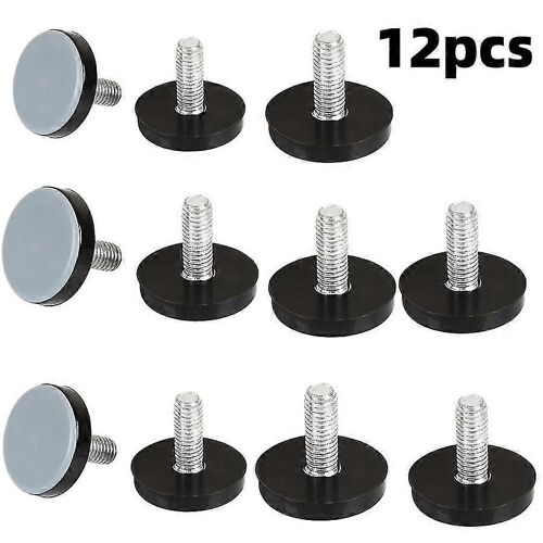 Pack De 12 Pieds De Meubles Ajustables,Pieds De Nivellement,Patins De Table,M6/M8