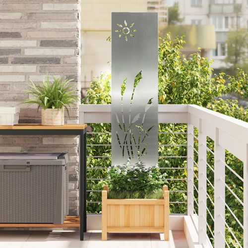 Vidaxl Panneau Décoratif De Jardin Argent 32 X 140 Cm Acier Galvanisé