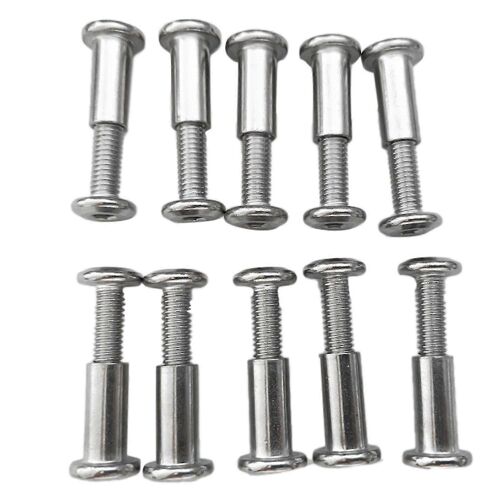 20 Pcs Vis Post Fit pour 5/16 pouces (8 mm) Trou Dia Mâle M6X20mm Femelle M6X18mm Boucle de ceinture Fixations Fixation en cuir