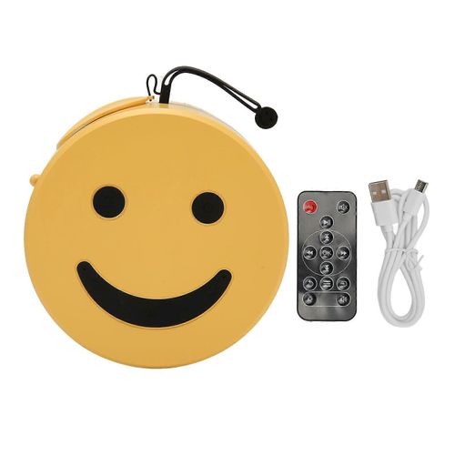 Mini projecteur 1080P HiFi stéréo Portable Petit projecteur avec télécommande pour USB Ordinateur portable pour IOS pour Android Téléphone Jaune