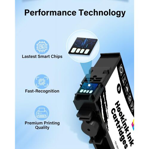 Hookink Pack de 8 Cartouches d'encre 502XL Compatibles 502 XL pour Imprimantes Workforce WF-2865 WF-2880 WF-2885 Expression Home XP-5105 XP-5150 XP-5155 (2 Noir 2 Cyan, 2 Magenta 2 Jaune)