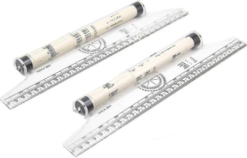 Règle de mesure à rouler en plastique,paquet de 2,règle de mesure multifonctionnelle règle à rouleaux de dessin,12 pouces,jxlgv