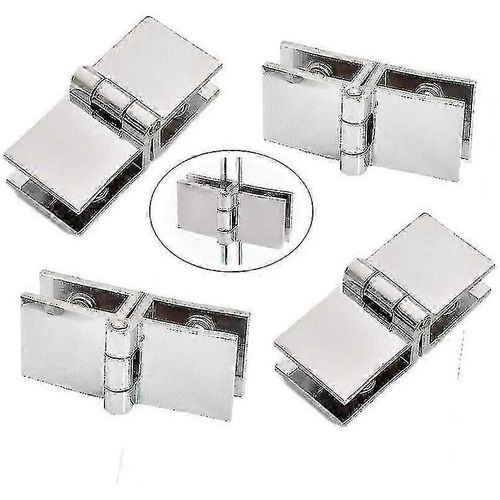 4 charnières de porte en verre en acier inoxydable 180,charnières pivotantes de porte en verre,pince de porte en verre de douche réglable,charnière adaptative,verre de 5-8 mm pour salle de bain