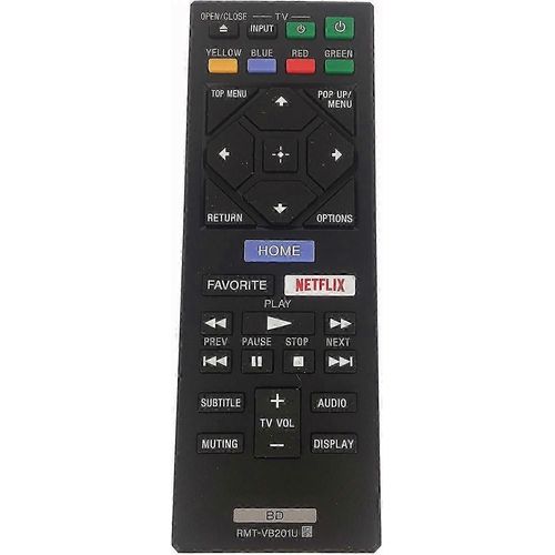 RMT-VB201U Télécommande pour télécommande de lecteur DVD Blu-ray Sony BDP-BX370 BDP-S1700 BDP-S3700