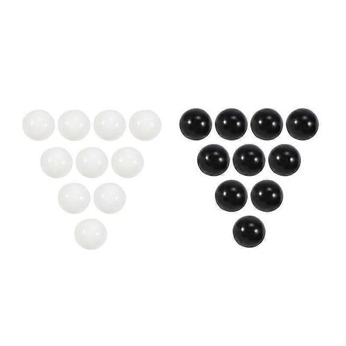 20 pcs billes 16mm billes de verre culotte boules de verre décoration couleur pépites jouet noir et blanc