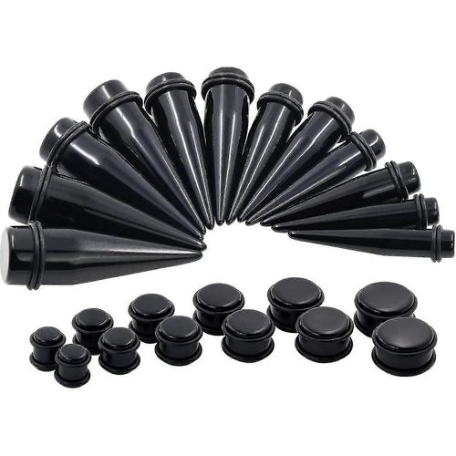 24pc Big Gauges Kit Ear Stretching 00g-20mm Acrylique Taper Plug Tunnels Piercing Kits