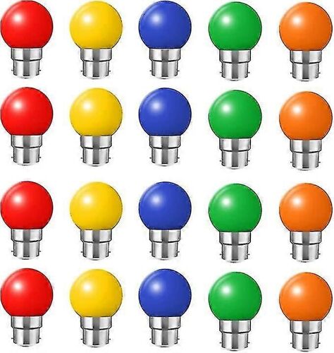 20x B22 Baïonnette Cap Led Ampoule Colorée Mini Globe Golf Ball Ampoules Pour Terrasse Extérieure Garden Party