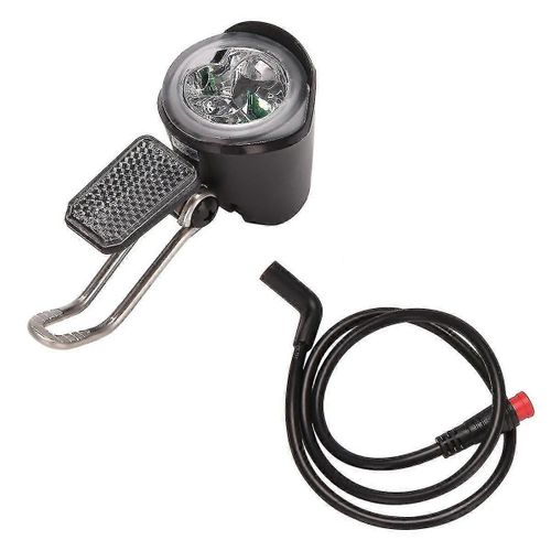 E-Bike Led Phare 6v 12v 24v 36v 48v 60v Bicycle Light Waterproof Front Headlight Connecteur Étanche (2 Broches)