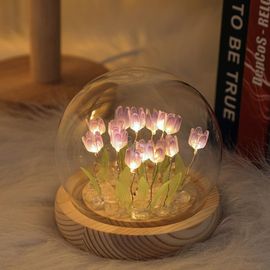 Veilleuse Tulipe À Faire Soi-Même - Lampe Tulipe Créative Pour Chambre À Coucher - Lampe D'ambiance Pour Enfants Et Couples