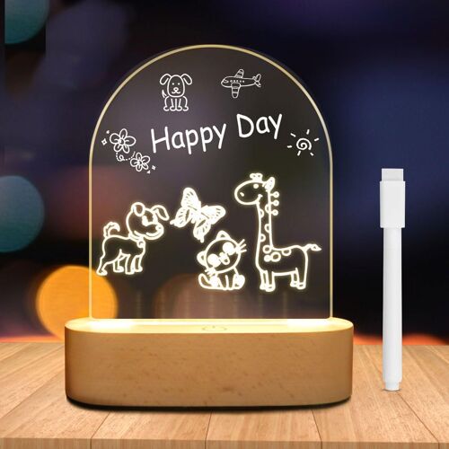 Veilleuse Bébé Personnalisée Led: Lampe De Chevet Enfant Avec Nom Et Date, Cadeau Naissance Et Baptême, Anniversaire, Noël, Fille Garçon, Veilleuse Animaux Pour Enfants