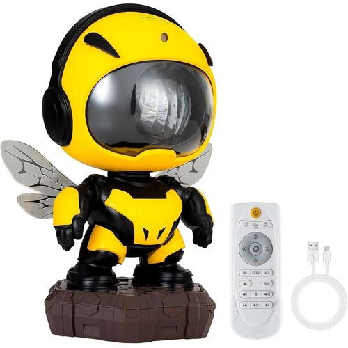 Small Bee Sky Star Projector With Bluetooth Speaker, Galaxy Projector With Nebula, Adjustable Angle, Remote Control And 2 Timers, Adjustable Brightness For Bedroom Decoration Children Adults