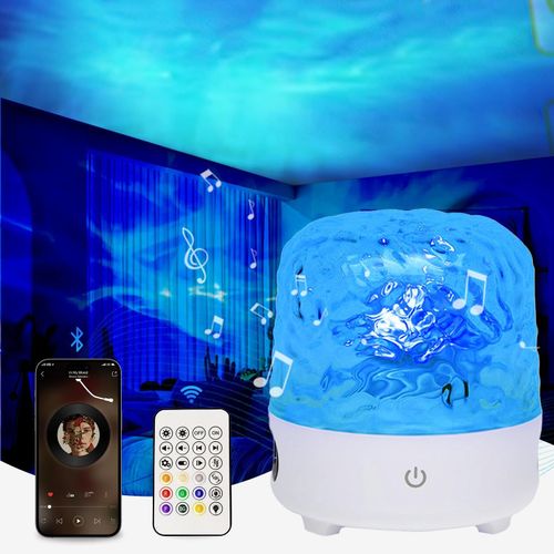 Projecteur Ciel Étoilé, Projecteur Galaxie Avec Haut-Parleur De Musique Bluetooth, 16 Effets Lumineux, Télécommande, Projecteur De Ocean Plafond Rgb Veilleuse Lampe Pour Chambre À Coucher