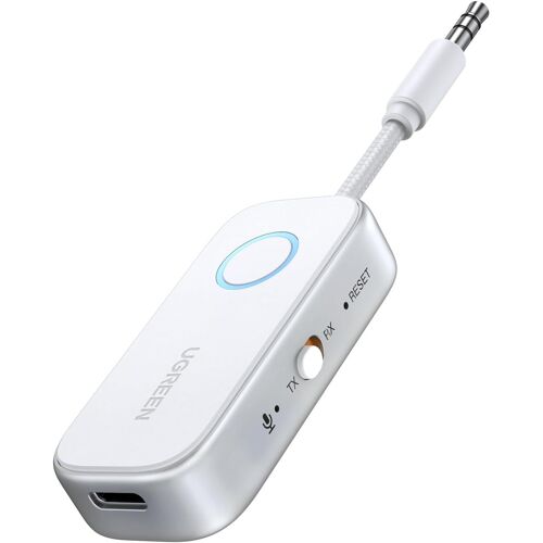 MEVRONISSHOP-metteur Jack Bluetooth 6.0 pour TV Transmetteur Récepteur 2 en 1 pour Voiture Prise Aux 3.5 mm Adaptateur Audio pour Casque Écouteur Avion Enceinte Haut-Parleur