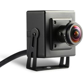 TSEye Fisheye PoE Mini Caméra IP avec Audio,Ultra HD 2880 x 1620P@20fps,Objectif Panoramique Fisheye de 1,7mm,Caméra de Sécurité Domestique Grand Angle PoE(I706-3-P-A-TS Metal)
