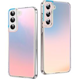 TRAHOO-Coque pour Samsung Galaxy S22 Case Holographique Irisé Antichoc Translucide Mat Hard PC Arrière Anti-Rayures Antichoc Protection Mate Housse pour Samsung S22 Étui
