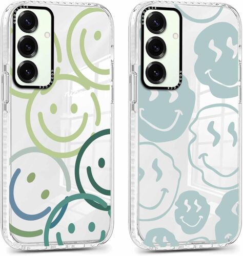 SJZG-2 X Coque Pour Samsung Galaxy S25+ 5G 6,7"", Transparente Étui Avec Mignon Motif Souriant, Mince Tpu Bumper Silicone Housse Clair Antichoc Protection Filles Femmes Case Cover Pour Samsung S25+