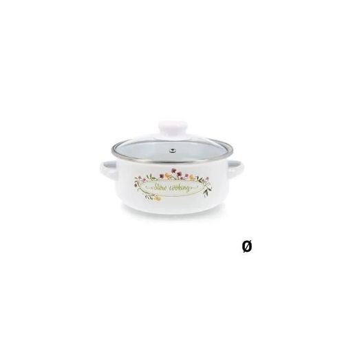 Casserole - Quid - Memory - Acier Émaillé - Couvercle En Verre - Anti-Adhérente