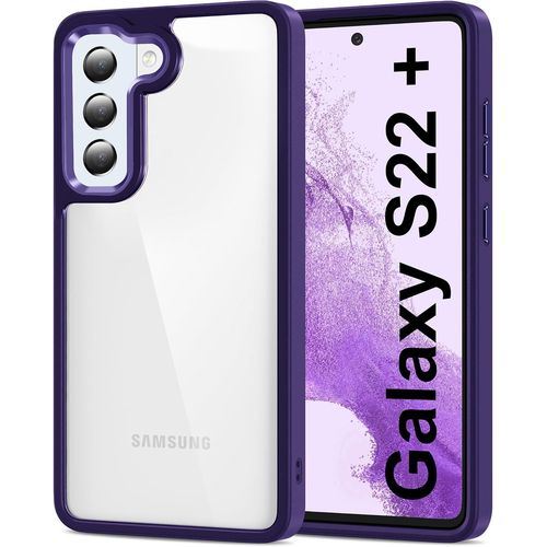 Coque Pour Samsung Galaxy S22+ / S22 Plus 5g 6,6 Pouces, Anti-Jaunissement Étui Téléphone Transparente, Housse De Protection Antichoc - Violet