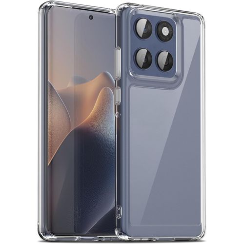 TRAHOO-Coque pour Motorola Edge 60 Fusion/Edge 60, Housse de Protection Antichoc, Anti-Jaunissemente, Anti-Rayures, Case Arrière Rigide en PC, Étui TPU Ultra-Mince, Transparente