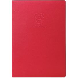 Chenquansarl-60321c Cahier Piqué Crok'book - 24 Feuilles Papier Dessin Blanc A4 21x29,7 Cm 90g - Format Portrait - Couverture Rouge - Couverture Souple Personnalisable