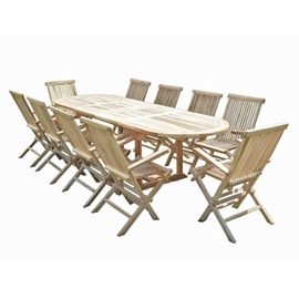 Salon De Jardin En Teck Henua 10 Fauteuils Pliants