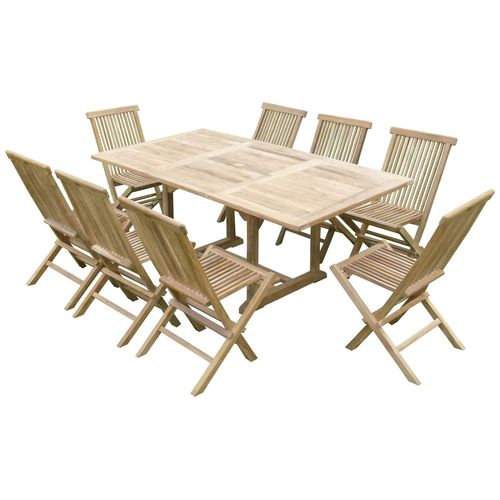 Ensemble Salon De Jardin En Teck Premium Sunang 8 Chaises Jenae