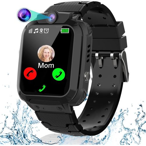 Gps Montre Enfants,Montre Intelligente Enfant Lbs Fille Garçon Téléphone Sos Voice Chat Appel Réciproque Écran Tactile Étanche Étudiants, Enfant Jouets Éducatifs 4-12ys[Z1613]