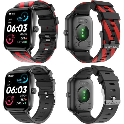 KAL-Montre Connectée Intelligentes Femme Homme, Smartwatch Étanche Ip68 Avec Alexa Intégrée, 100 Modes De Sport,Moniteur De Fréquence Cardiaque, Podomètre, Tracker Fitness Montre Pour Android Ios