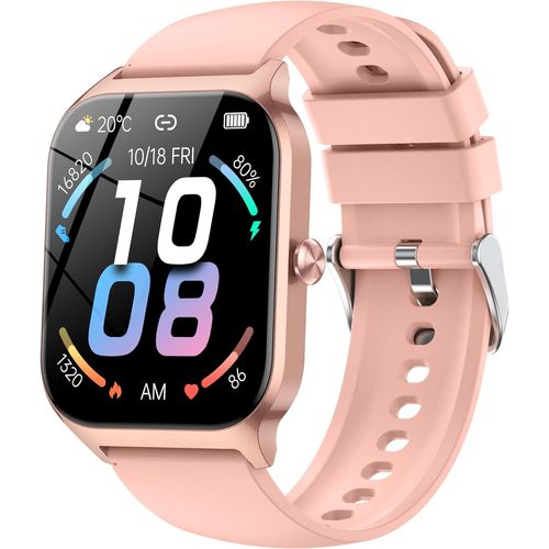 Smart Watch Montre Connectée Homme Avec Appel Bluetooth,Montre Connectée Femme 1.91"" Hd,Montre Connectee Sport Etanche Ip68 (Rose)