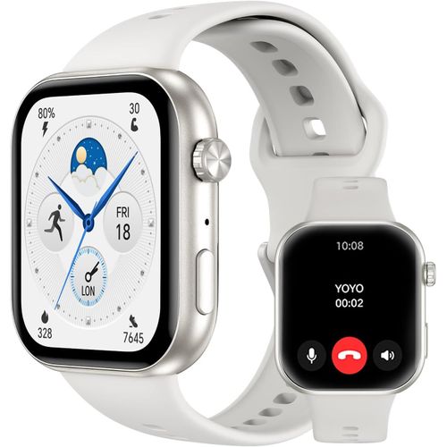 Chenquansarl-Choice Watch 2i, Bluetooth Calling Montre Connectée, 1.85"" Amoled, 14 Jours D'autonomie, Spo2, Heart Rate Monitor, 1atm Smart Watch, Ip68, Compatible Avec Android Et Ios, Blanc