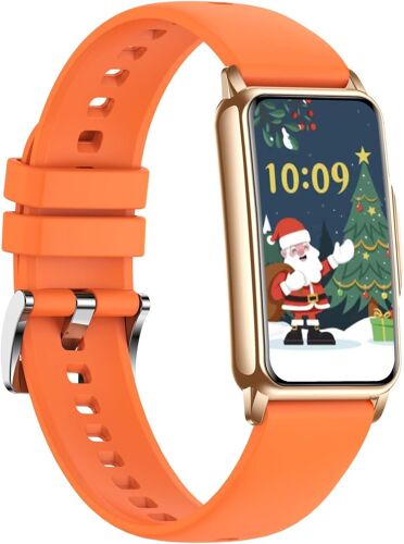 Montre connectée pour femme - Tracker de fitness - Étanchéité IP68 - Avec podomètre - 123 modes sportifs - Moniteur de fréquence cardiaque - SpO2 - Moniteur de sommeil - Montre